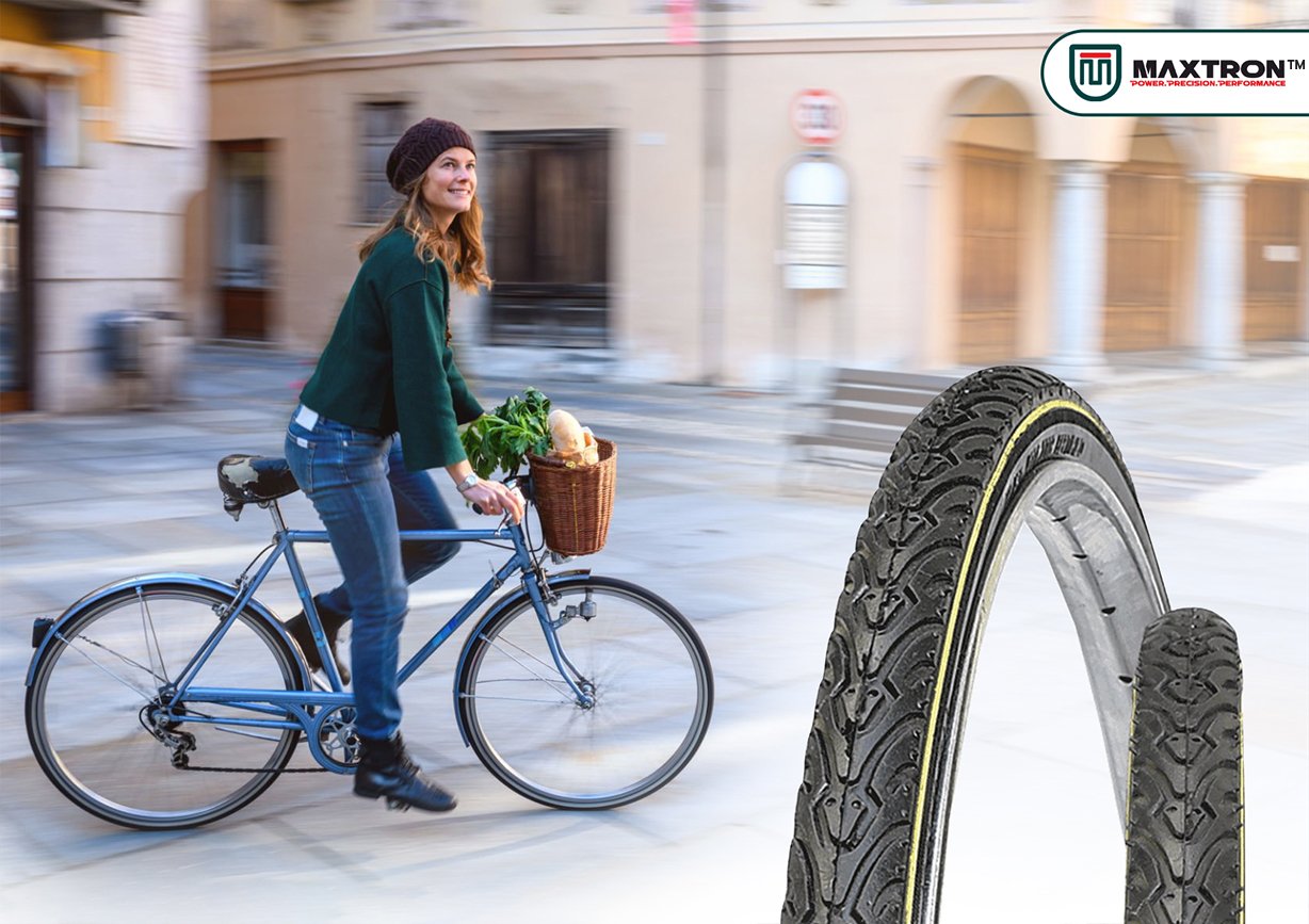 Maxtron bicycle tyre for utility and carrier cycles