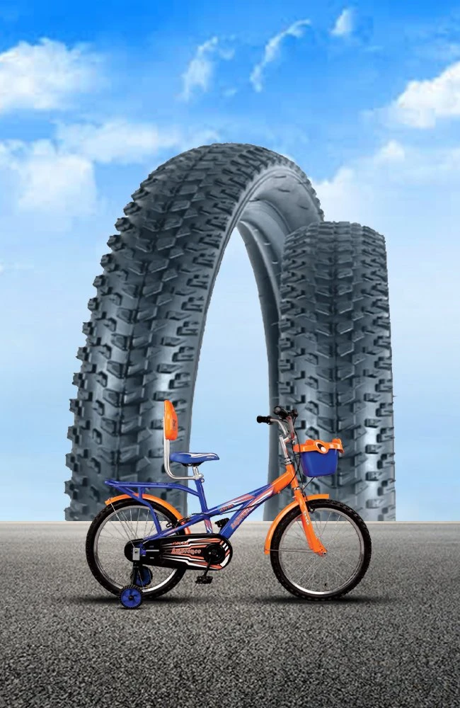 BMX bicycle displayed with premium BMX tyres featuring aggressive tread patterns for enhanced grip, durability, stability, and reliable riding performance.
